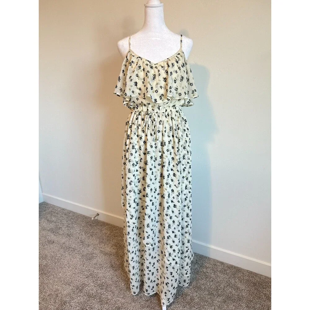 Abercrombie & Fitch Women Maxi Dress Floral Boho Flowy Cottagecore Size L